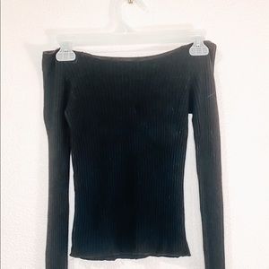 Brandy Melville off-the-shoulder long sleeve top